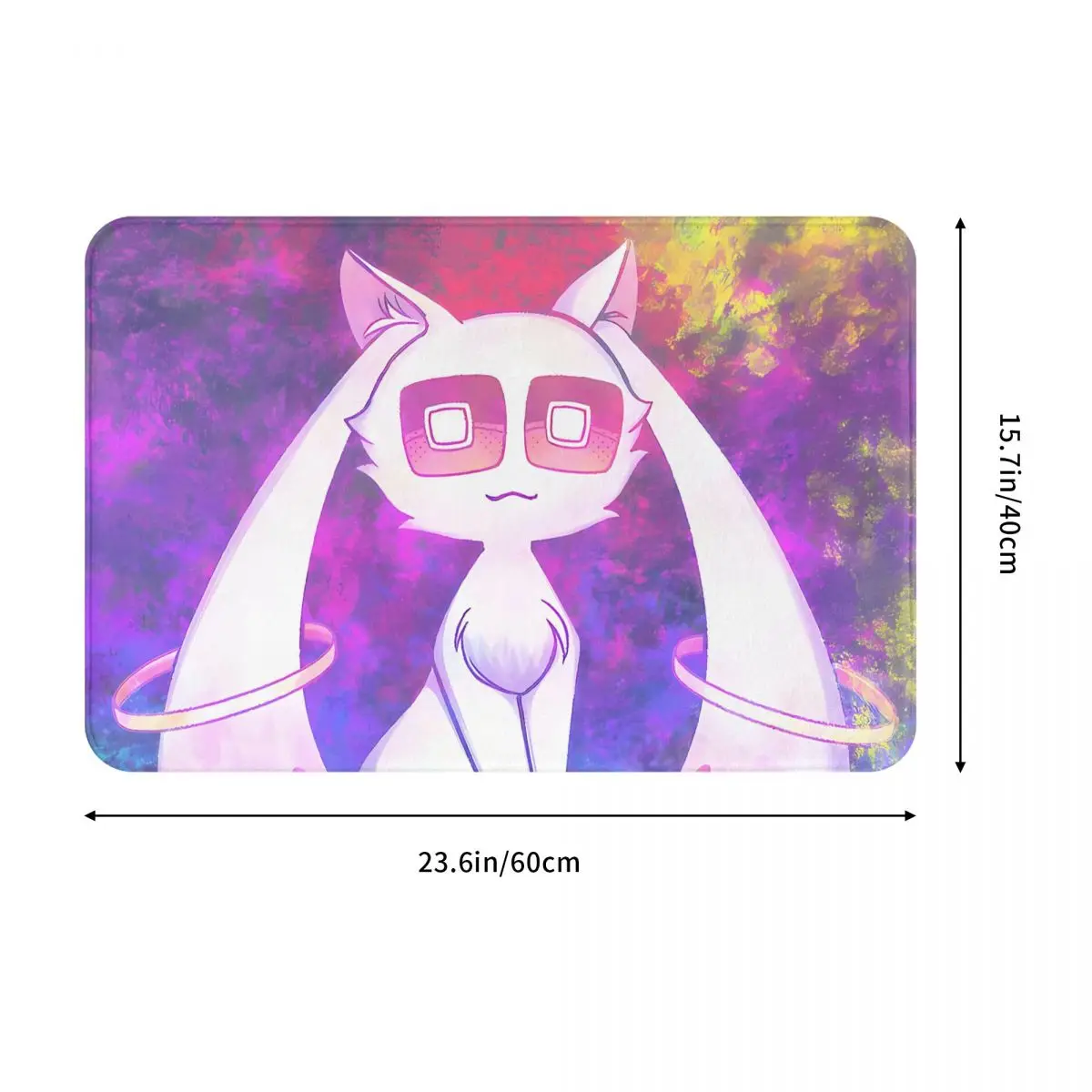 Kyubey Madoka Magica Puella Magi Madoka Magica Anime Non-Slip Carpet Doormat Living Room Bathroom Mat Welcome Decor Rug