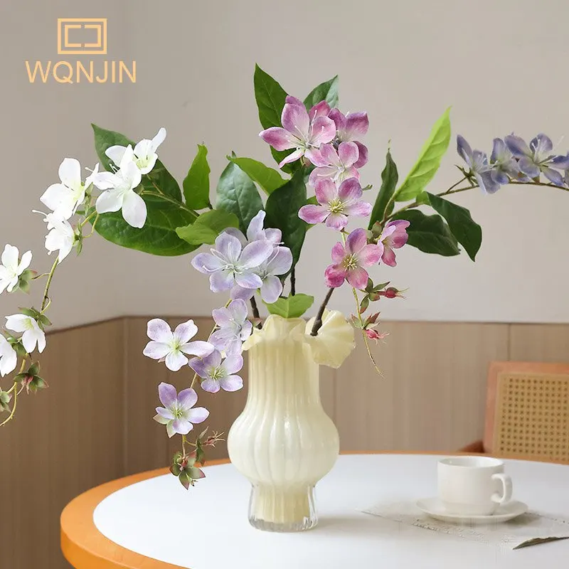 1PC,New Simulation Artificial Jasmine Hanging Flowers Decorative Balcony Art Artificial Silk Flowers Hanging Decor For Wedding