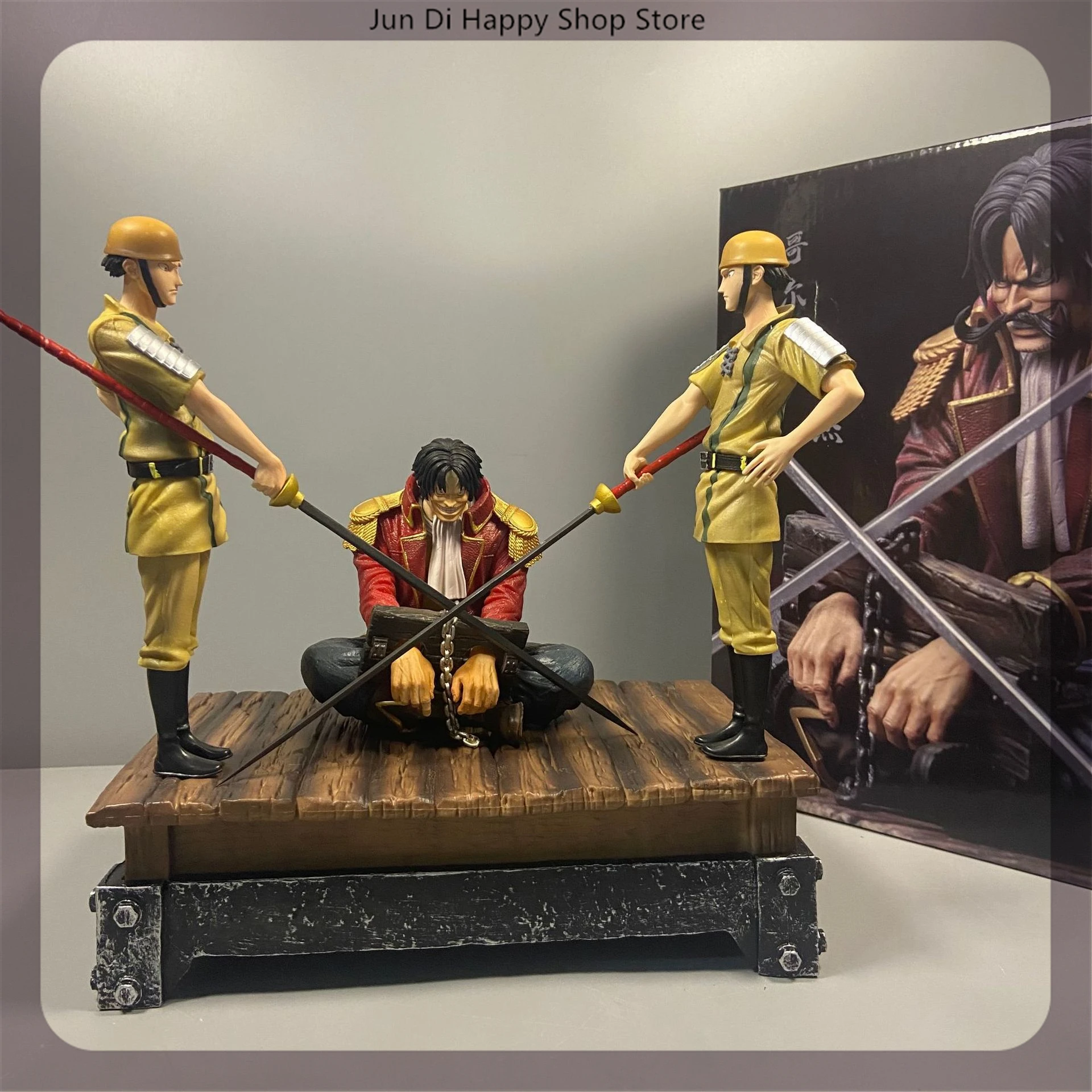 

26cm One Piece Gol D Roger Execution Desk Soldier Anime Action Figure Model Gk Statue Collection Desktop Decoration Ornament Toy