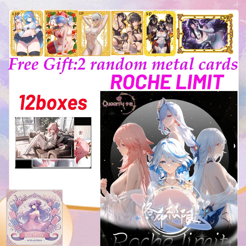 

Wholesale 12boxes ROCHE LIMIT A5 Size Goddess Collection Card Hobby Game Waifu Box Doujin Booster Box Spicy Art Card Toy Gifts