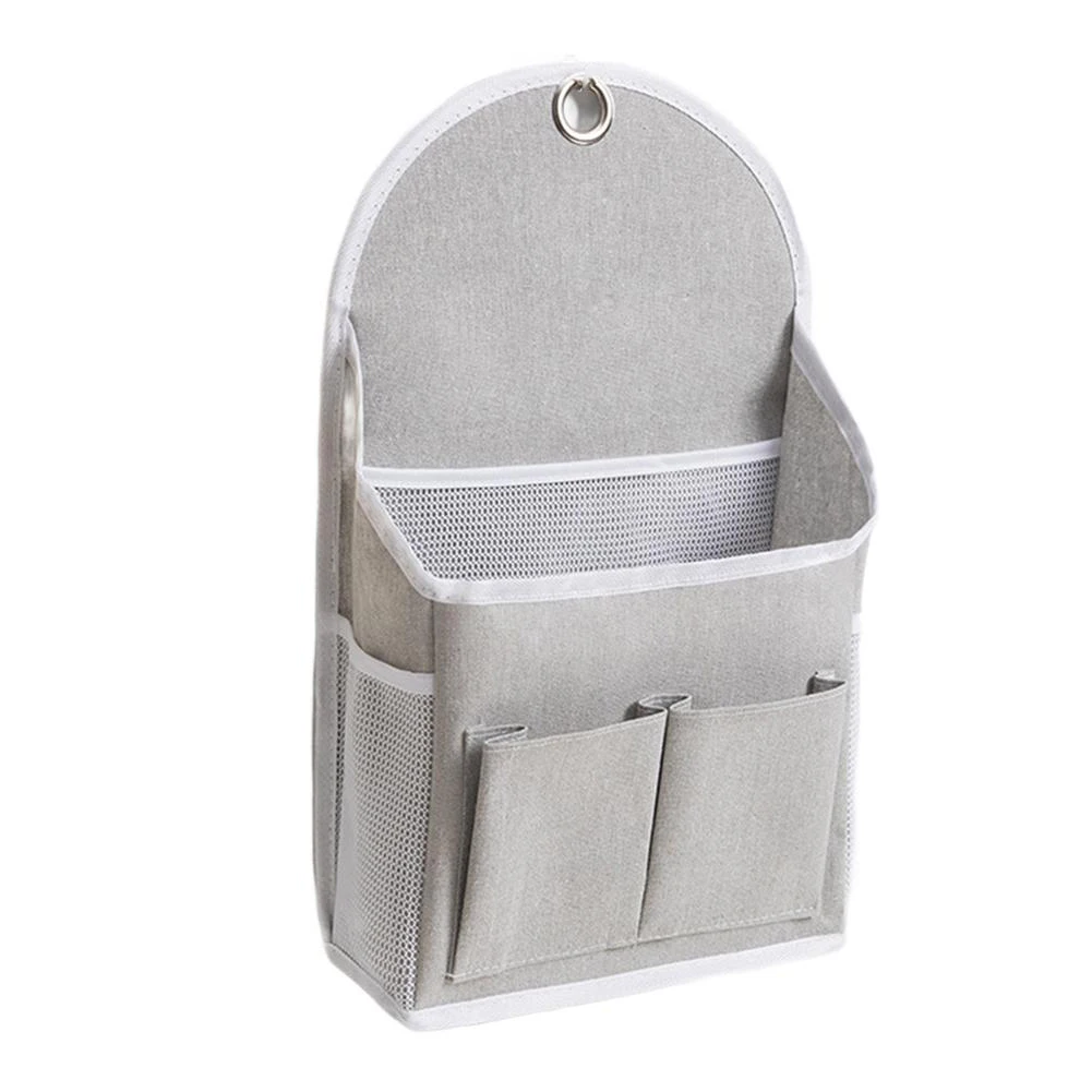 

Настенная сумка для хранения с несколькими отделениями для спальни, ванной комнаты, общежития, компактный органайзер из льна