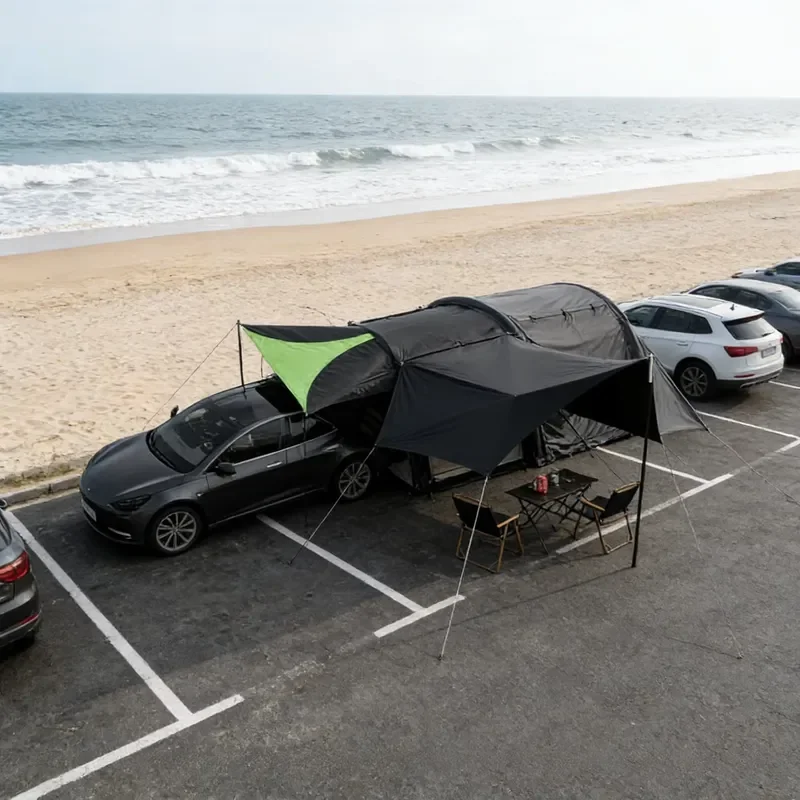 Premium Waterproof Pop up Tailgate Tent with SUV Awning and Annex for Extended Living Space and Outdoor Camping