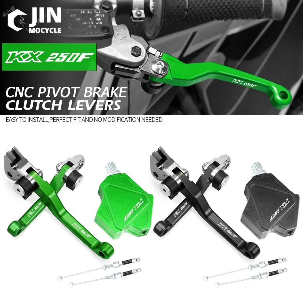 

Dirt Bike CNC Brake Clutch Levers Stunt Clutch Pull Cable Lever Replacement Easy System For KAWASAKI KX250F 2005-2012 2011 2010