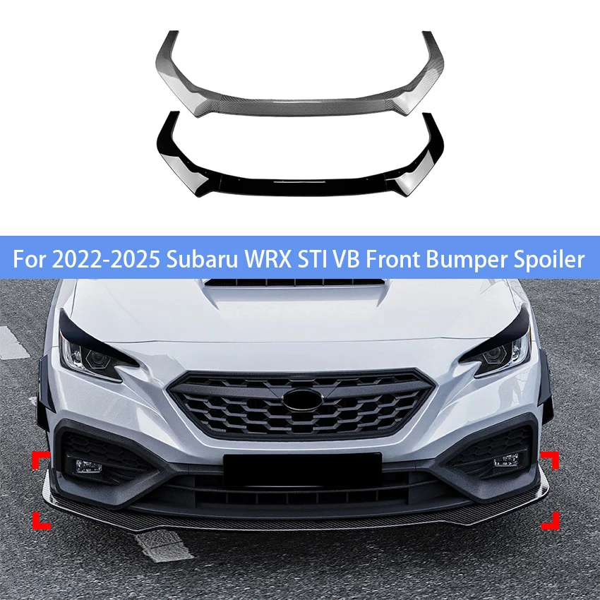 

For Subaru WRX STI VB 2022-2025 Bodykit Car Front Bumper Splitter Spoiler Diffuser Guard Exterior Tuning Accessories Part