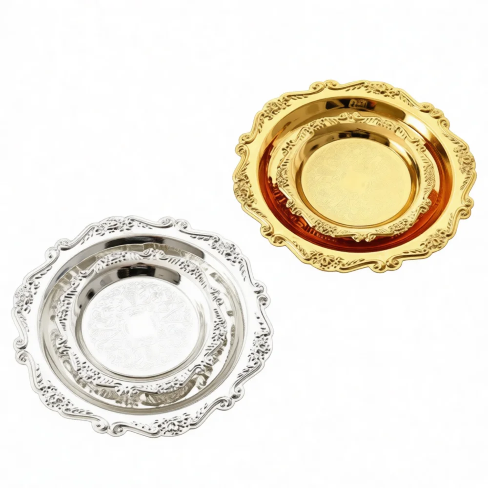 Vintage Metal Embossed Tray Lu - огляд і ціна Vintage Collectible Dishes