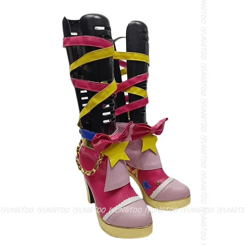 Aikatsu Stars Nijino Yume personajes de Anime zapatos Cosplay botas fiesta disfraz Prop