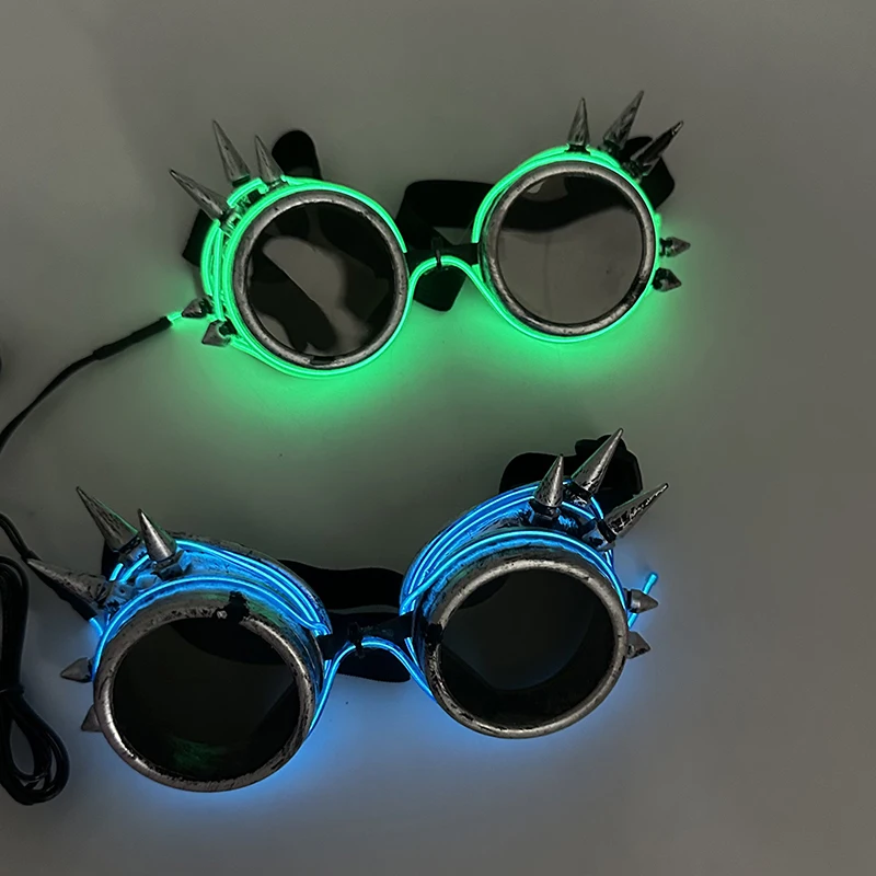 1 pcs Punk Glasses Men Women Costumes Sunglasses Luminous Led Sunglasses Boys Girls Eyewear Halloween Christmas Decor Sunglasses