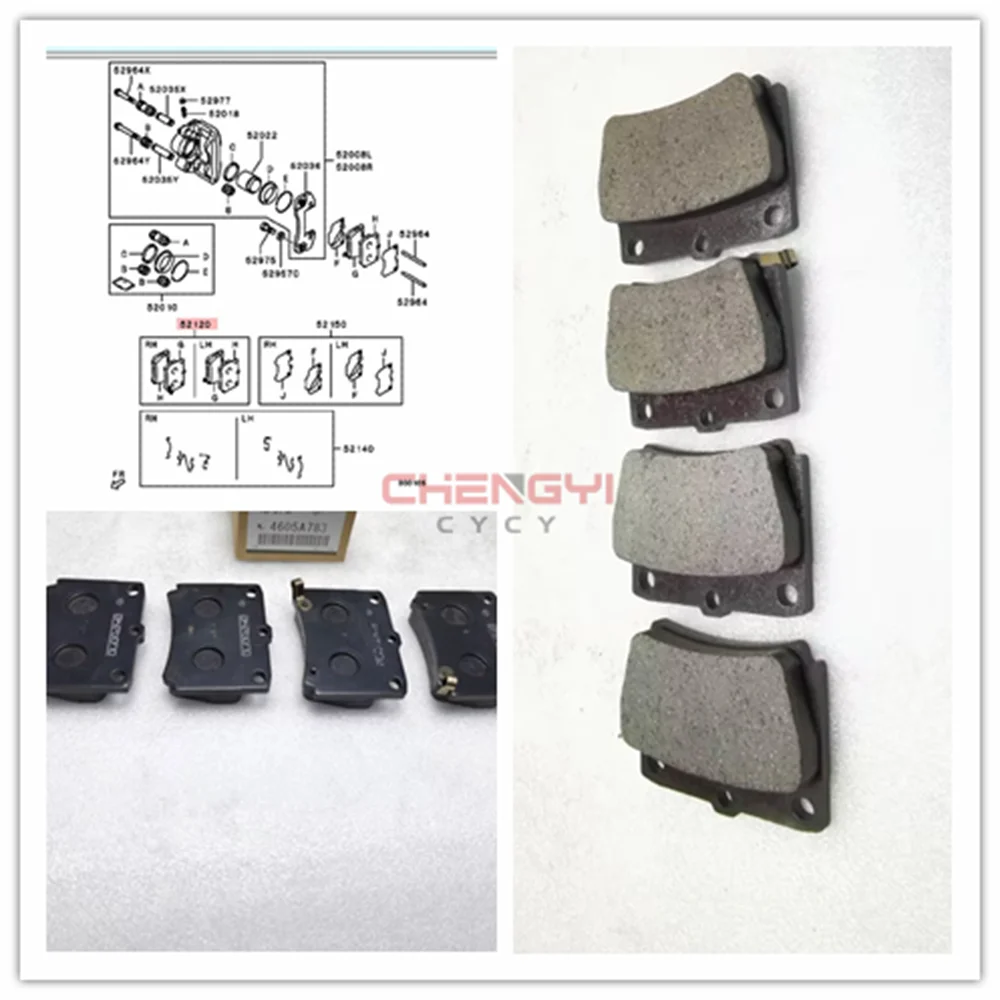 After Wheel Cylinder Caliper Brake Front Brake Pad For Pajero Montero Sport KG4W KG6W KH4W KH6W KH9W KR3W KS5W 4605A783