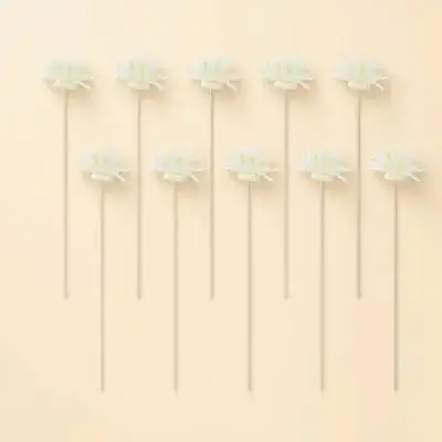 10Pcs Diffuser Flower Sticks Essential Oil Aroma Rattan Sticks for Office Bedroom Living Room Natural Fragrance