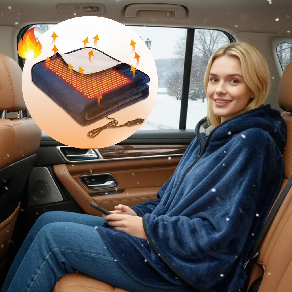 

Heated Car Blanket, Portable Heated Blanket for Travel, Electric Blanket for Car, Truck, SUV, RV, Electric Blankets,