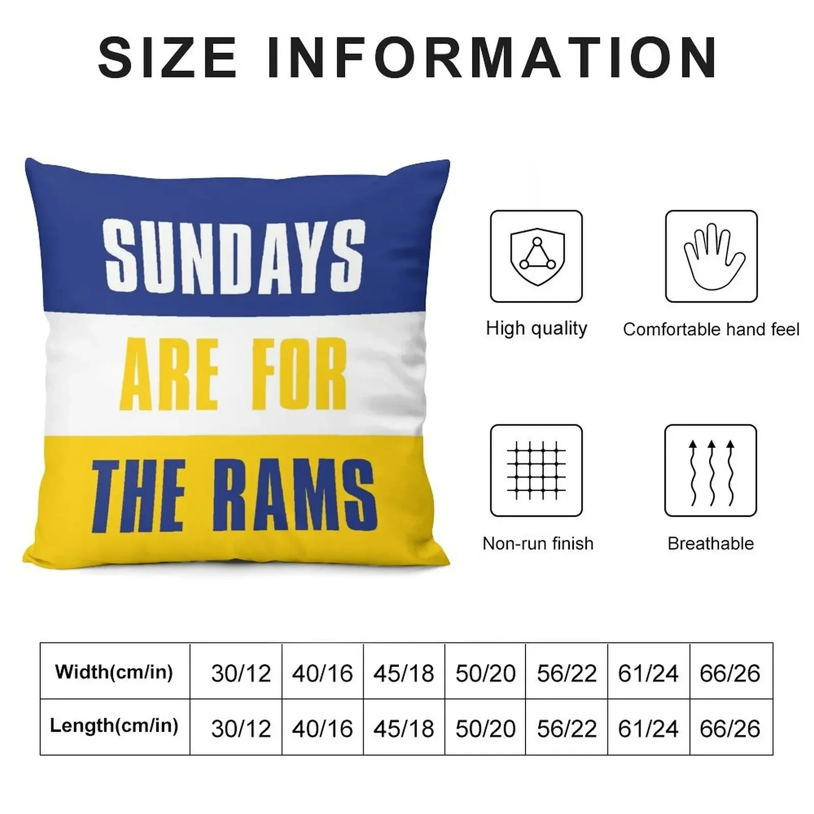 Sundays are for The Rams, Los Angeles Rams Throw Pillow Sofa Cushions Cover luxury sofa pillows pillow