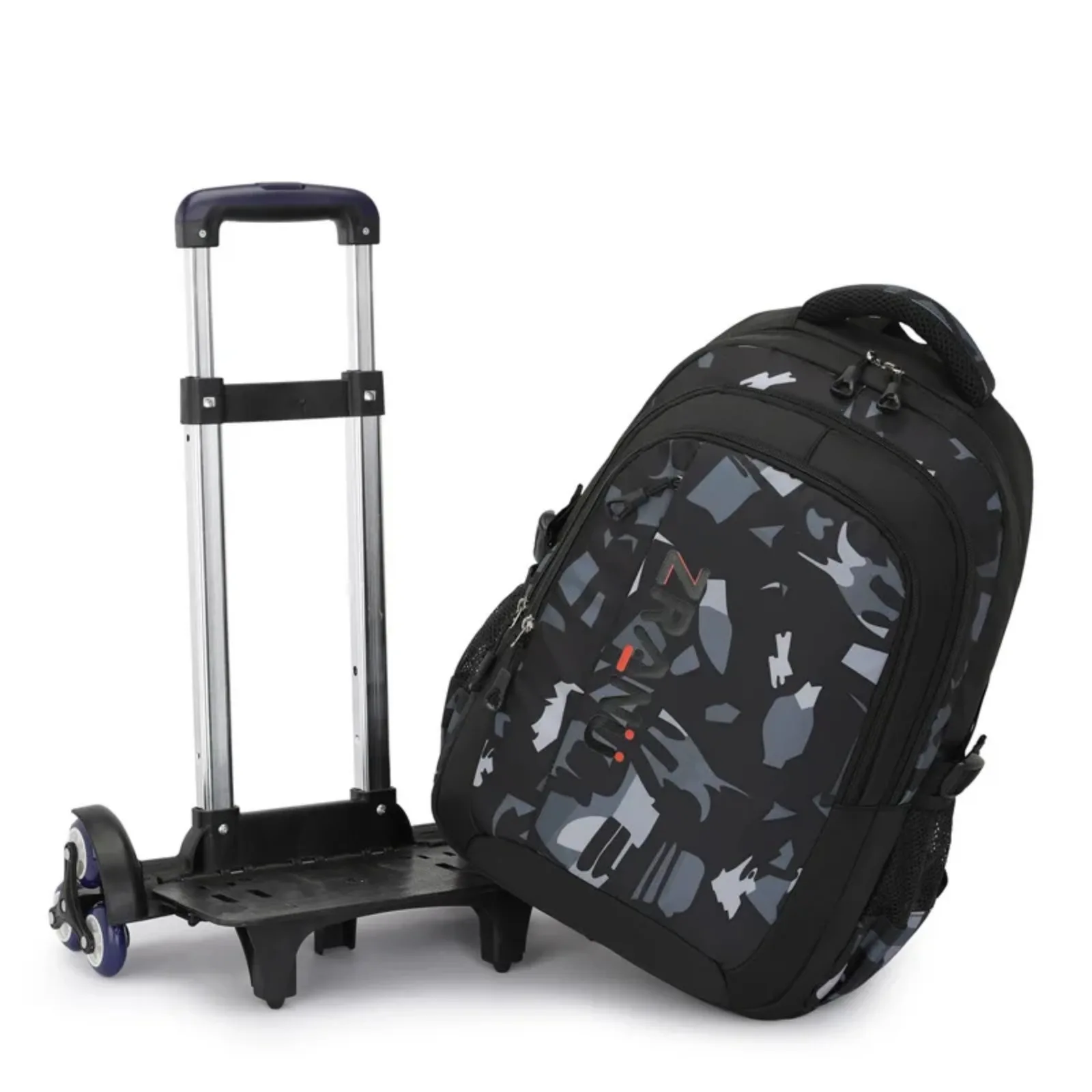 حقيبة ظهر متدحرجة بعجلات للبنين حقيبة مدرسية بعجلات مقاومة للماء حقيبة ظهر مدرسية للطلاب للأطفال حقيبة كتب للسفر