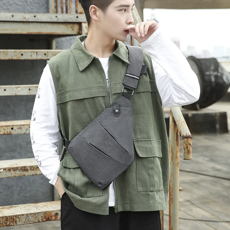 Men's Trendy Chest Bag Multi-function Messenger Sports Waist Close-fitting Anti-theft Lightweight Shoulder