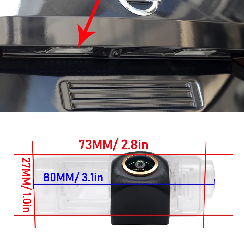 Rear View Camera For Renault Scenic 4 J9 R9 2016 2017 2018 2019 2020 2021 2022 Backup Reverse Camera Golden Lens HD Night Vision