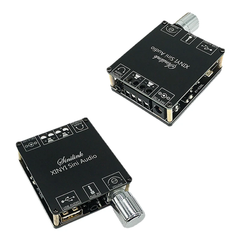 Placa amplificadora de áudio 50W canal duplo ajuste contínuo de 360 graus para home theater