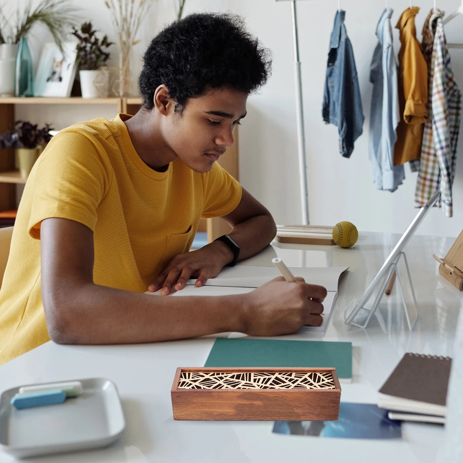 Pencil Storage Container Multipurpose Oblong Box Pen Storage Box Convenient Pen Box Stationery Container