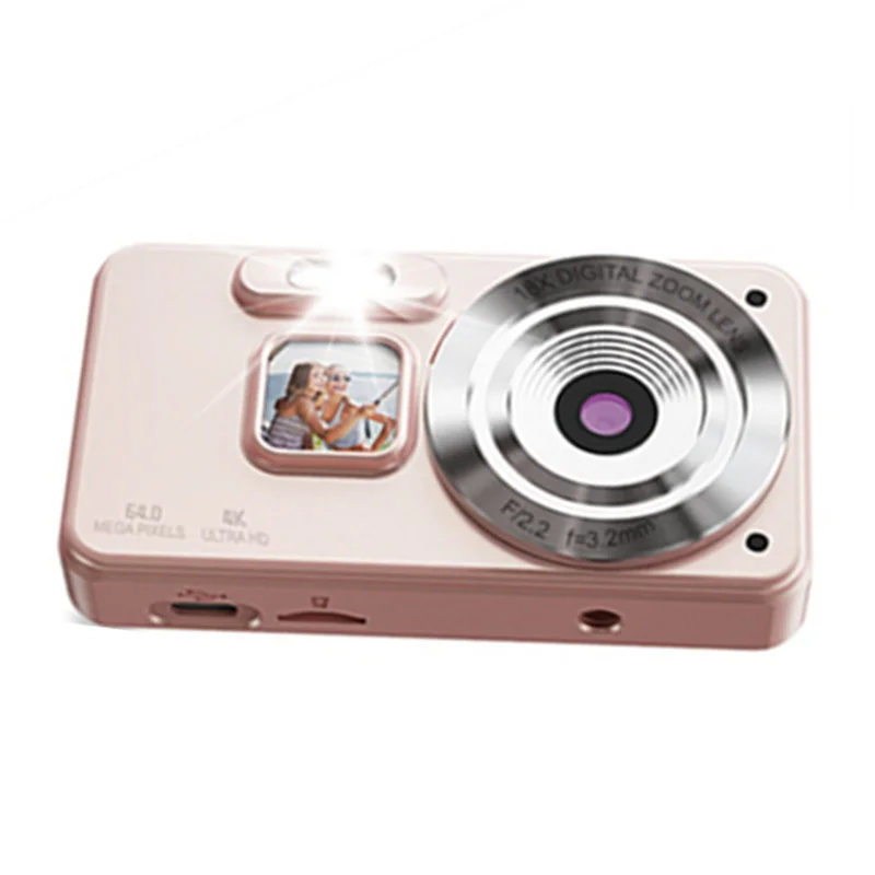 FFYY-Children's Digital Camera HD Video 4K 30Fps 2000Mah Long Time Recording Recorder Fill Lights OTG Fuction