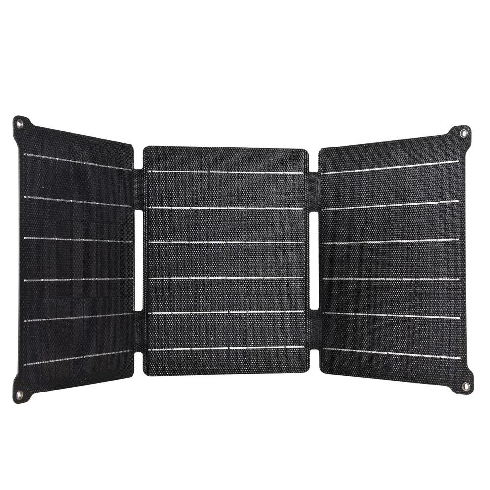 

BUHESHUI 21W/5V/9V/12V ETFE Solar Panel Foldable Portable Solar Charger With Dual USB/DC Output Outdoor Solar Bag Waterproof