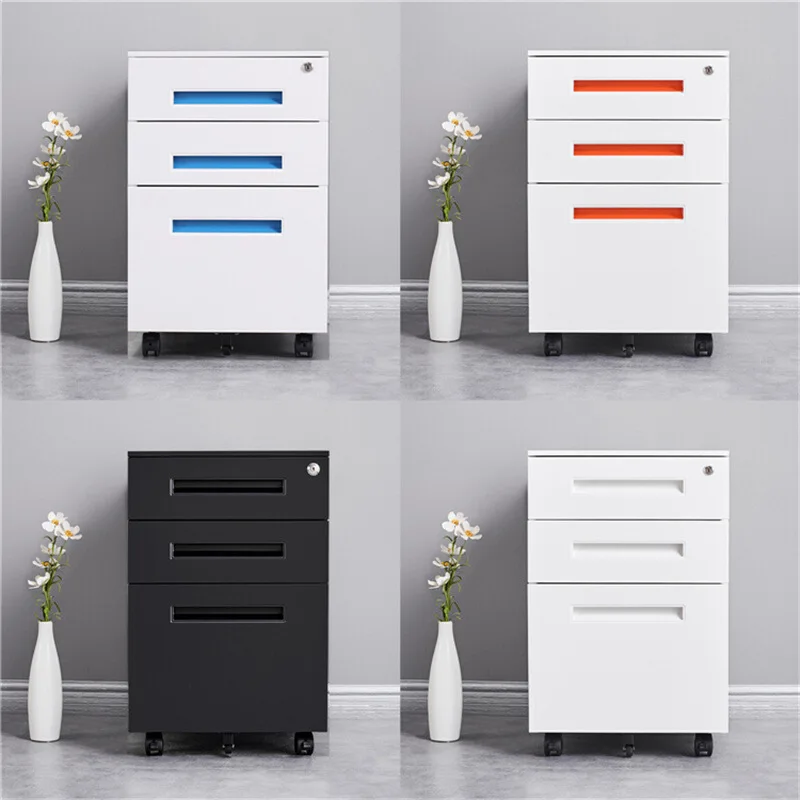

Металлический передвижной шкаф для офиса, низкий, с электронным кодовым замком, мобильный, выдвижной, с тремя секциями для хранения