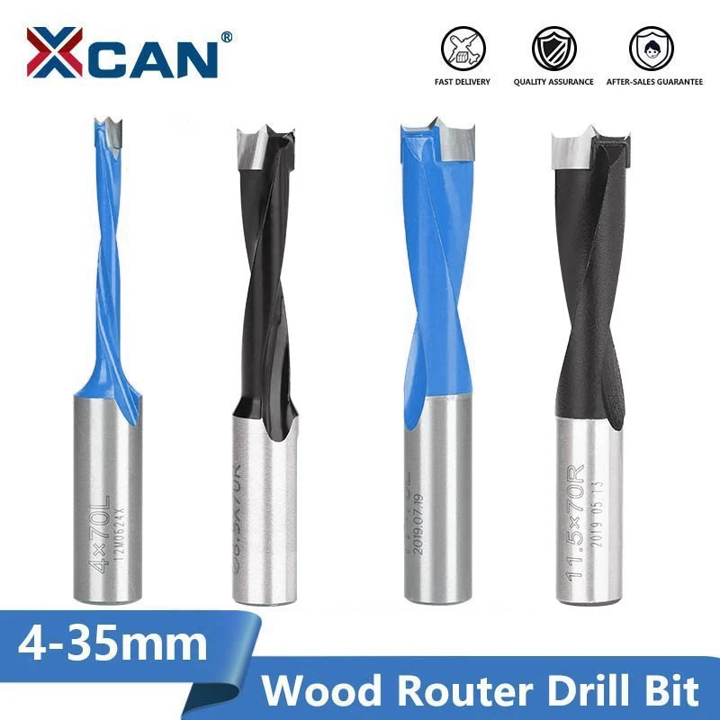 XCAN obróbka drewna Forstner Gang wiertła 2 flet Alloy Hole Opener frezarka do drewna Bit do wiertła z węglika spiekanego 4-35mm