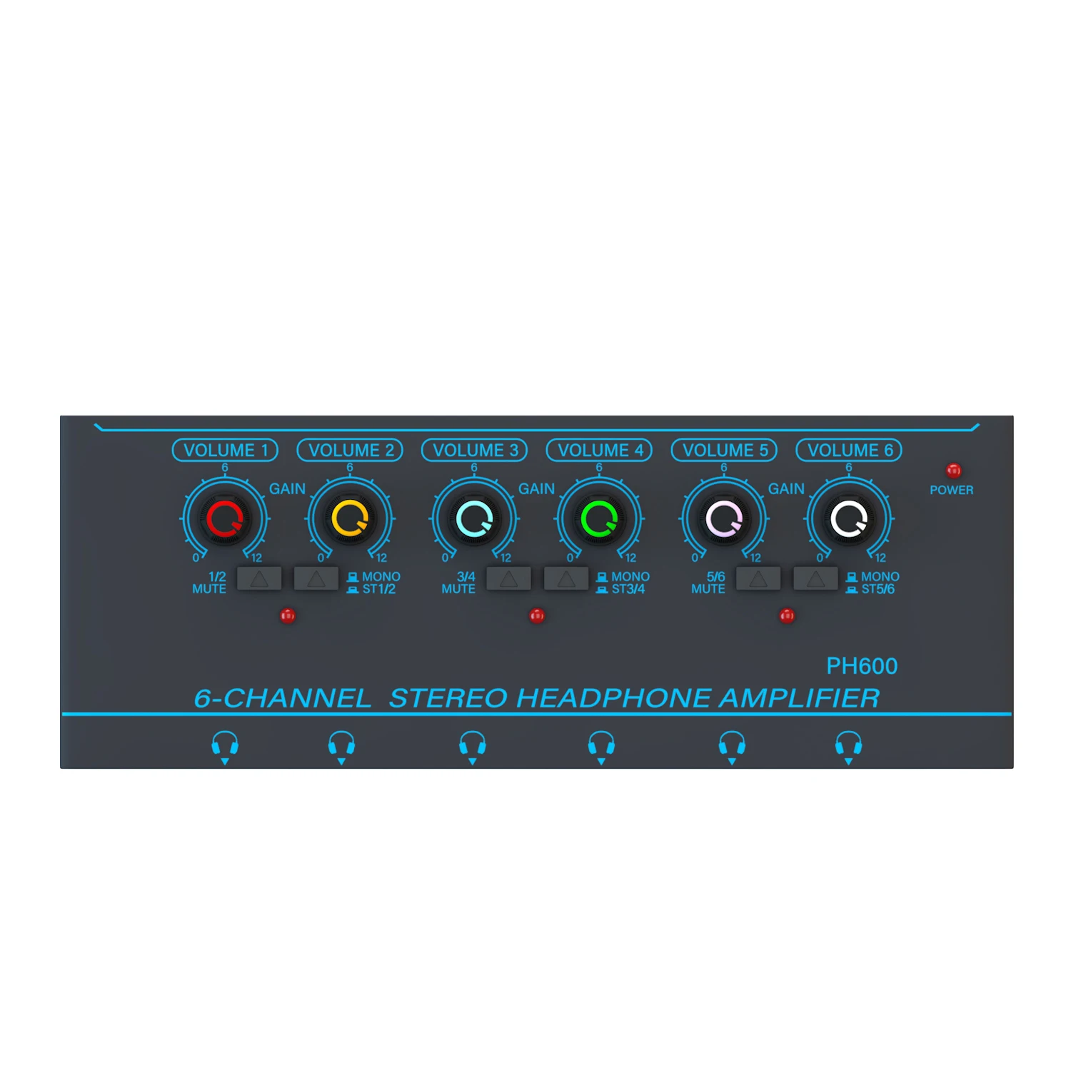 Mini Hoofdtelefoonversterker Depusheng Nieuwe 4/6 Kanalen Ultracompacte Stereo Audio Versterker Met Power Adapter 10MHz Oortelefoonversterker