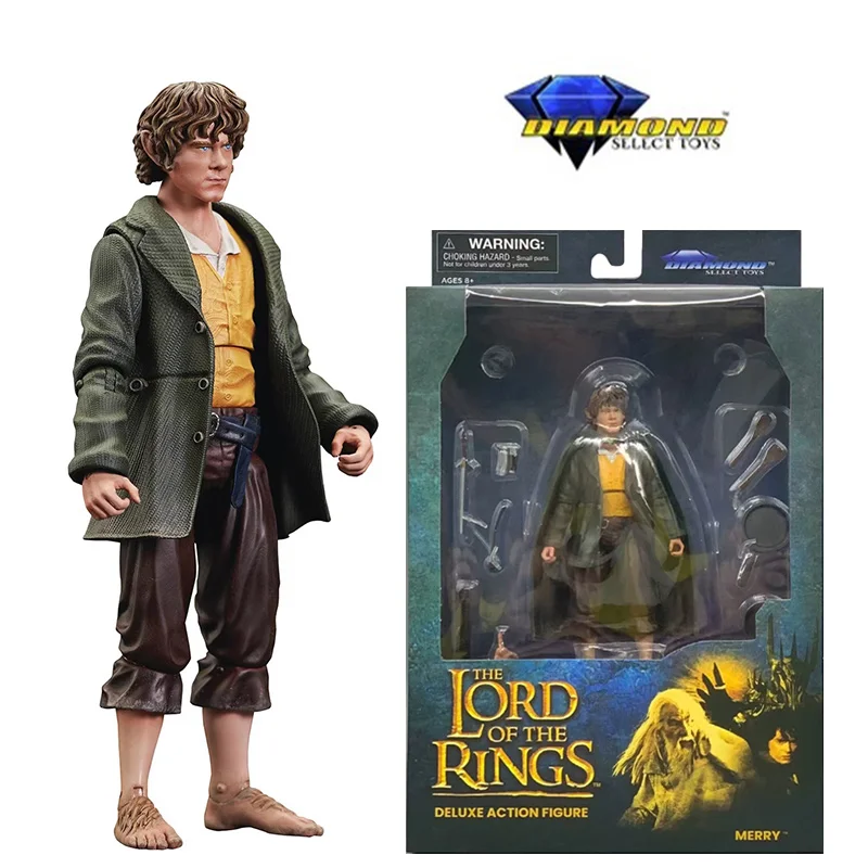 Diamond Select Toys DST Merry The Lord of The Rings 1/12 16Cm Deluxe Action Figure Original Model Toy Birthday Gift Collection