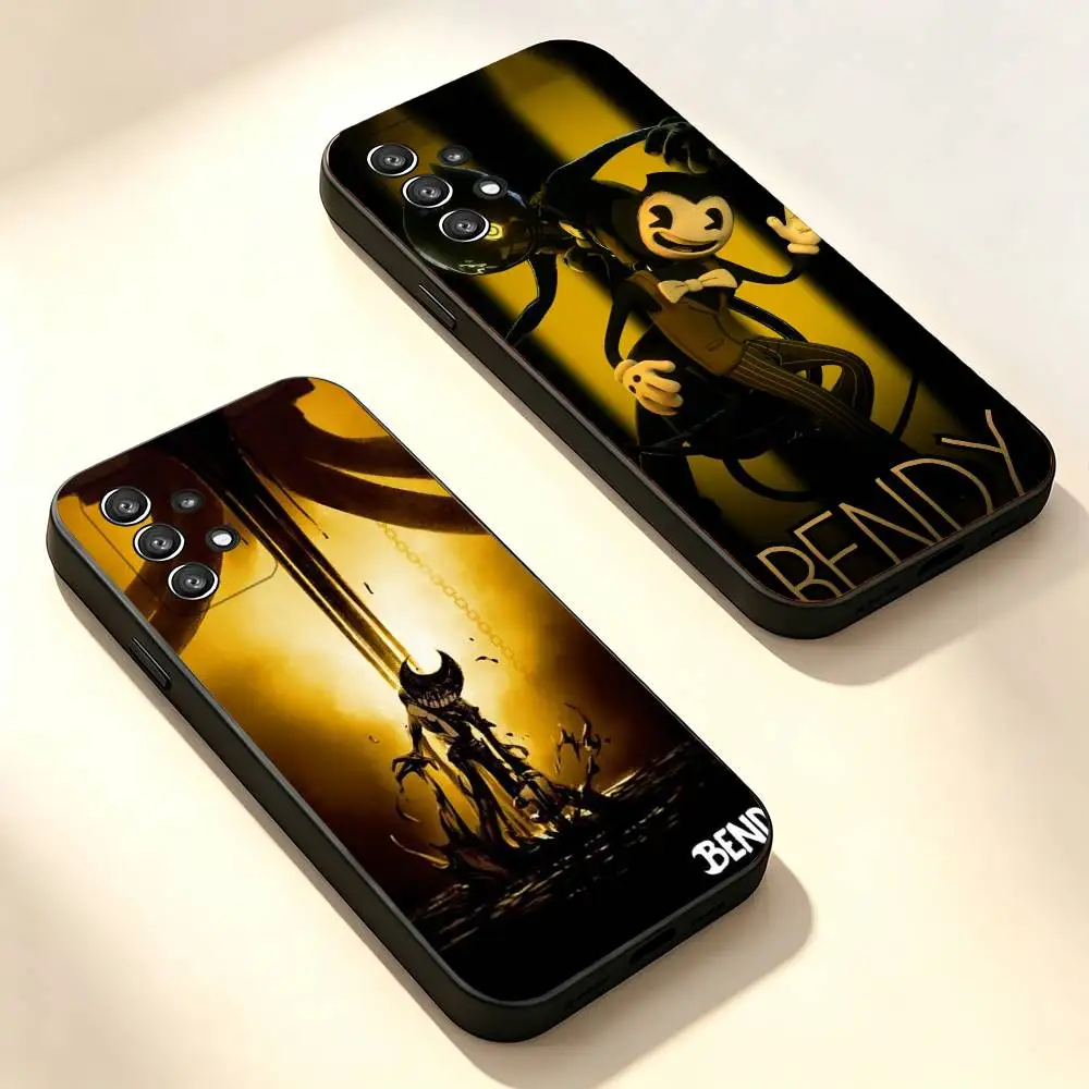 B-Bendy And The Ink Machines Fashion Black Soft Protective Case For Samsung S10,20,21,22,23,24,25,30 Ultra Plus FE Lite