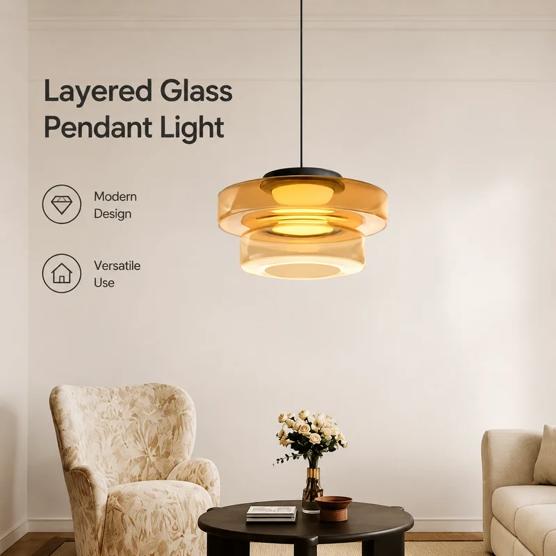 Pendant Lamp Nordic Minimalist Custom Glass Ceiling Fixture for Living Room Bedroom Cafe Dining Decor Modern Chandelier LED Lamp