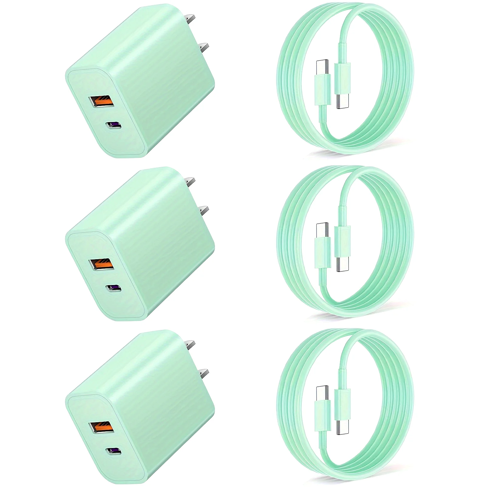 Para cargador iPhone16, bloque de alimentación PD de doble puerto de 20W con cable de carga USB C de 6 pies de largo para teléfono 15/15 Pro/15 Pro Max/15 Plus,