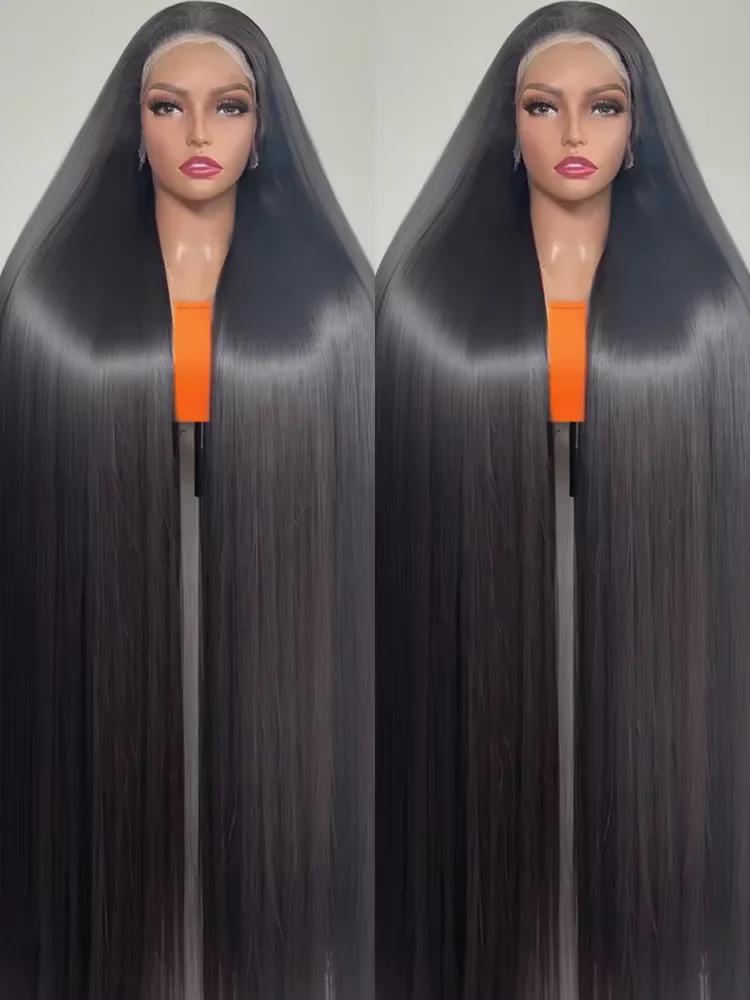 

40 46-дюймовые прямые парики из натуральных волос 13x6 HD Кружевные фронтальные парики 300% плотность Бесклеевой парик 7x5 Парики из натуральных волос на кружеве для женщин