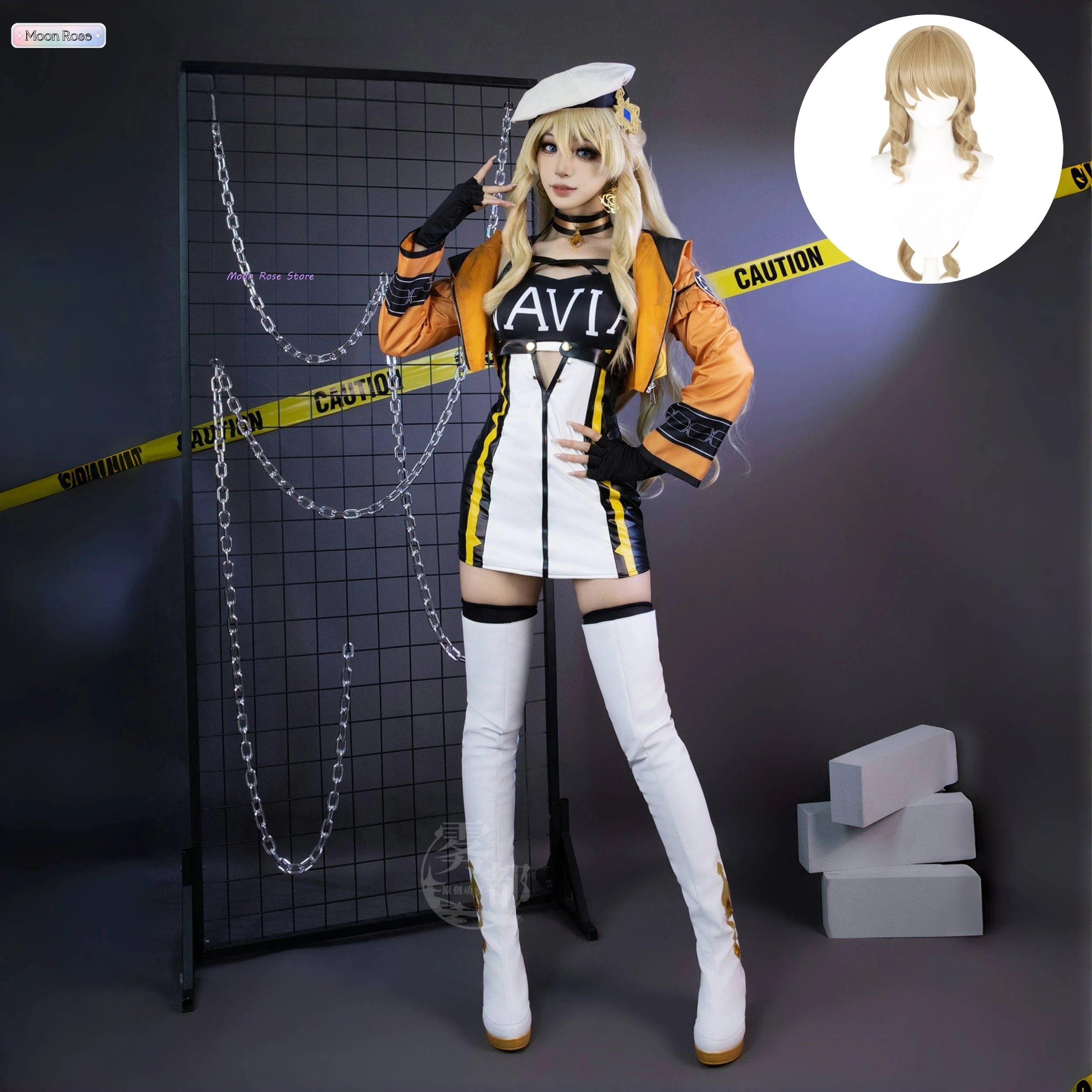 Instock Genshin Impact Exclusive Fanart Racing Navia Casual Outfit Cosplay Costume  Halloween Costumes