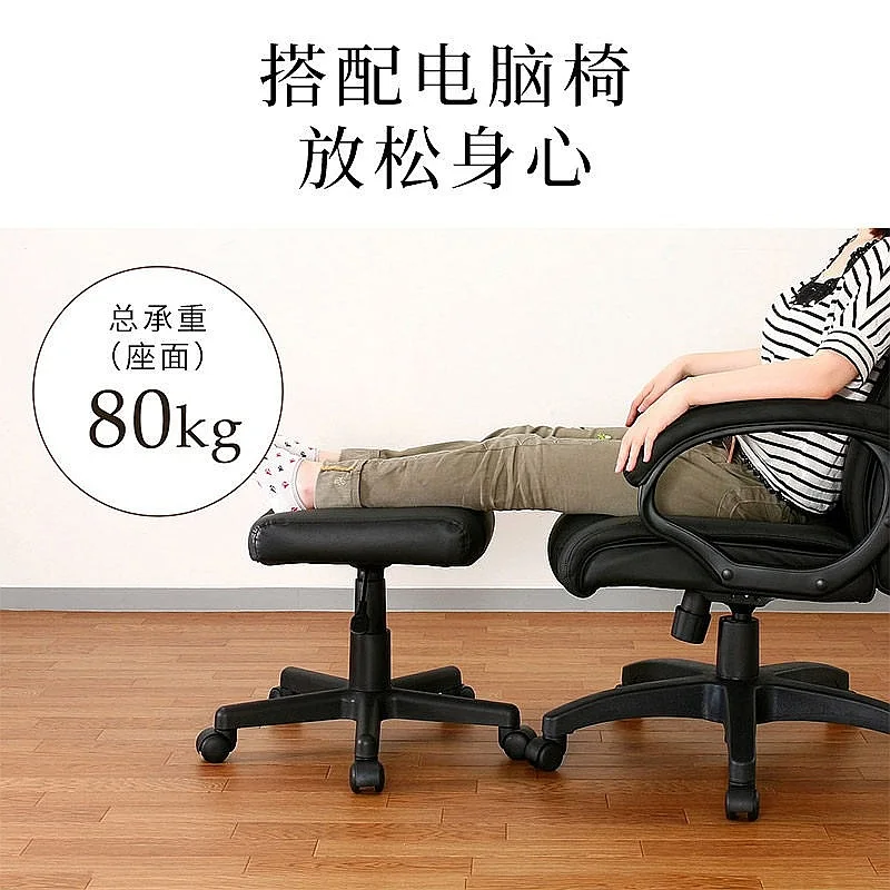 Height Adjustable Swivel Vanity Stool with Casters, Shoe Changing Bench Footrest Pedal Chair