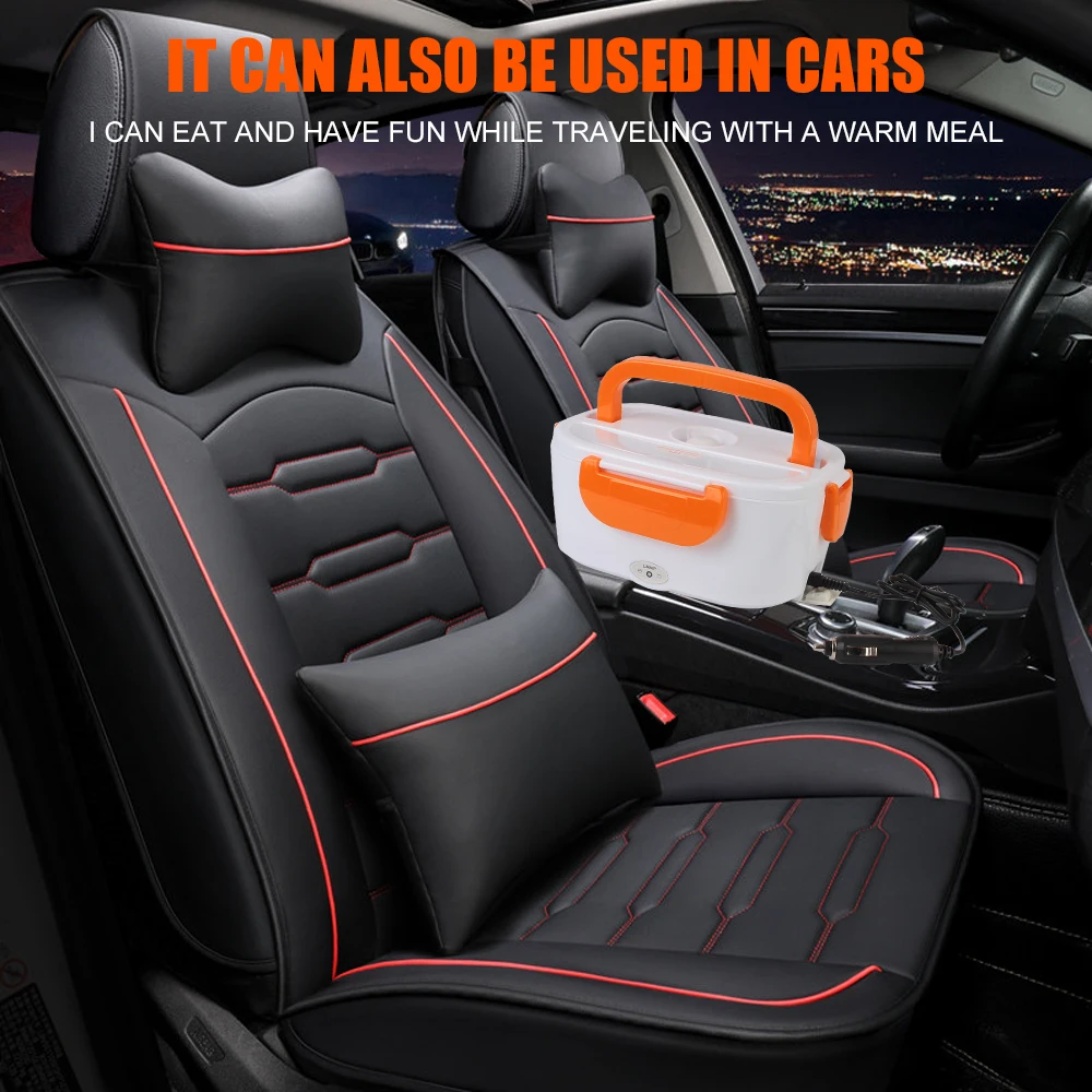 Travel Car Work Heating Bento Box 12V 220V EU Plug Dinnerware Electric Heated Lunch Box Food Warmer Fast Heating Food container