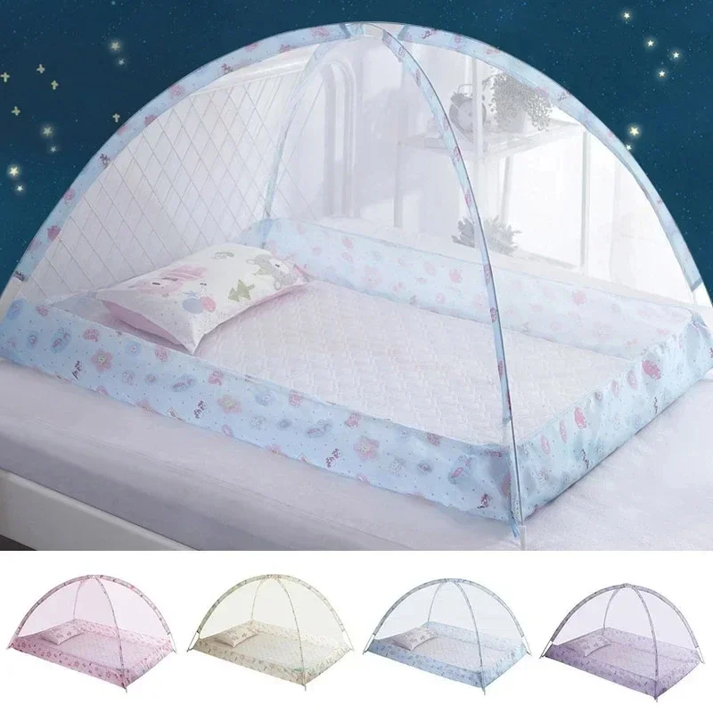 

Portable Folding Mosquito Net for Bed Crib Tent Freestand Bed Safety Crib Full Cover Net Mosquitoes Net with See-Through Mesh