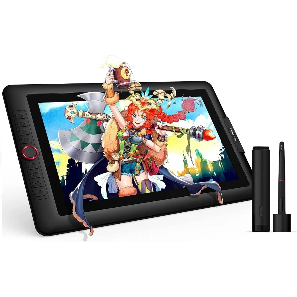 15.6" Full-Laminated Drawing Tablet with Tilt Support, 8192 Levels Pressure Sensitivity, and 8 Shortcut Keys