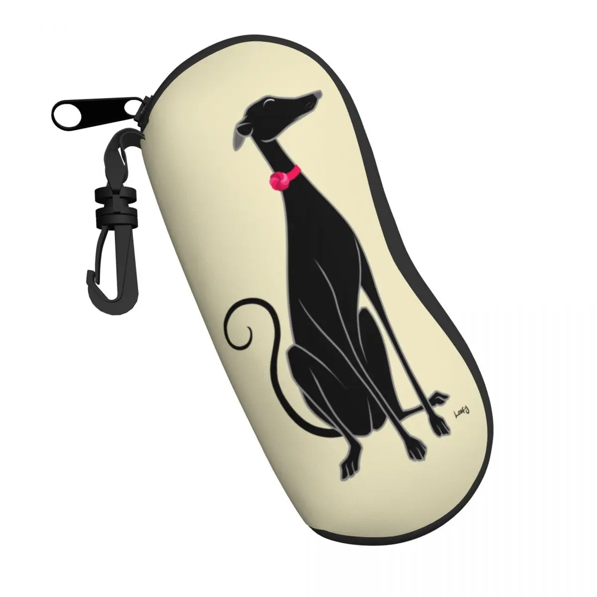 Custom Snooty Shell Eyeglasses Protector Cases Cute Sunglass Case Greyhound Whippet Dog Glasses Bag