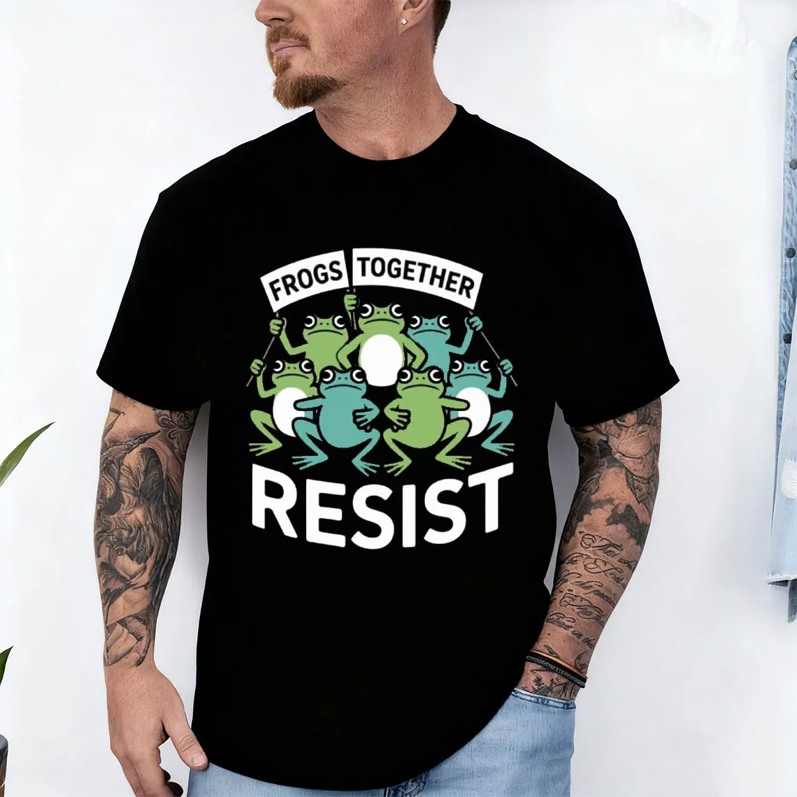 

Футболка Portland Frog с графикой, популярные мужские и женские хлопковые футболки с круглым вырезом и короткими рукавами, всесезонные модные повседневные мягкие дышащие футболки