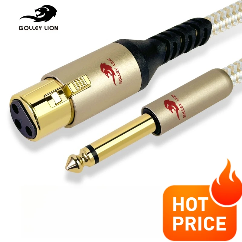 

Динамики с микрофоном от 6,5 мм до XLR, аудиокабель HiFi, 3-контактный разъем «мама» до 6,5 мм «папа» для микшера, гитары, стереосистемы, усилитель мощности