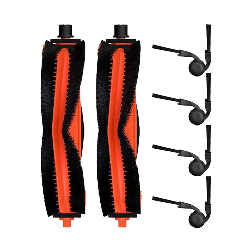 For Xiaomi For H50 for Pro OV42GL Robot Vacuum Replacement Brushes 2 Main 4 Side Brushes 6 Piece Kit for Regular Maintenance