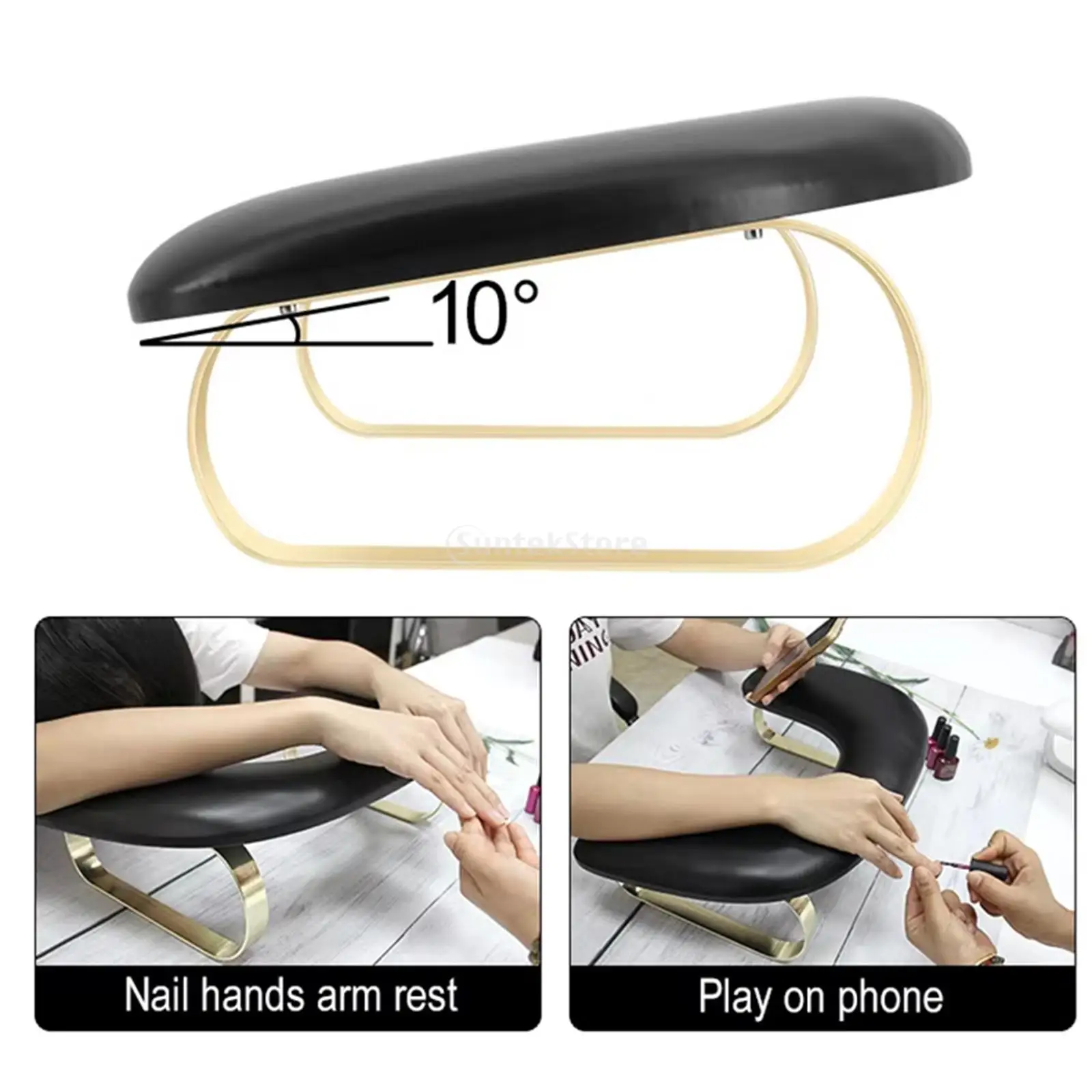 Oreiller à ongles Portable repose-bras professionnel ergonomique antidérapant en forme de U soins des ongles bras Support manucure accoudoir pour Salons