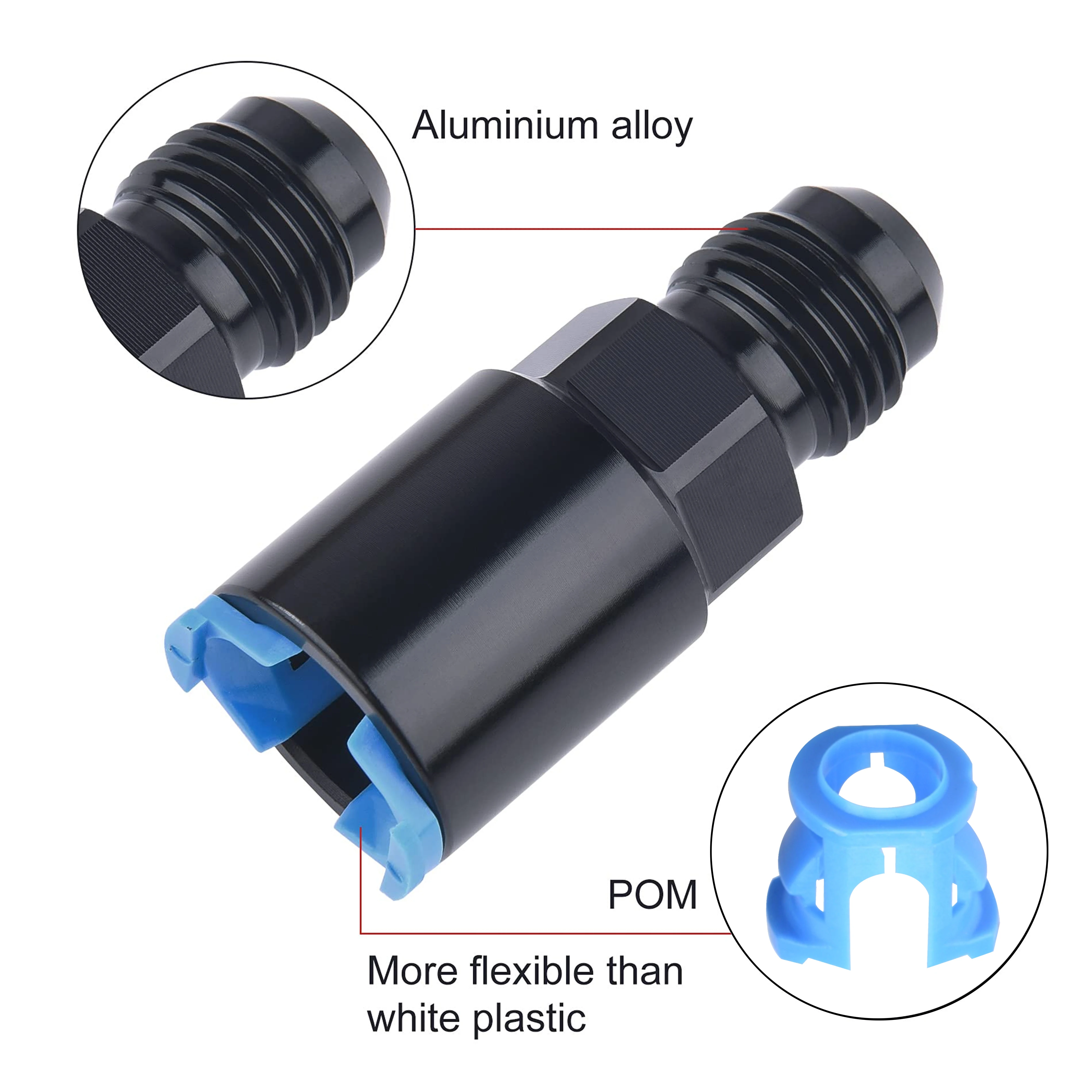 Aluminiowe AN6 AN8 męskie do 5/16 "3/8" szybkie połączenie żeńskie Push-On złącze EFI Adapter paliwa olejowego