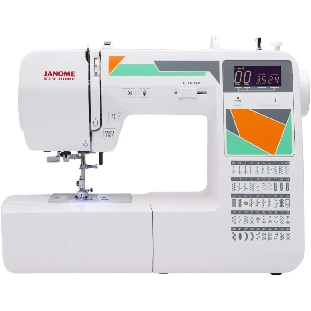 Machine with 50 Built-In Stitches, 3 One-Step Buttonholes, Drop Feed and Accessories Red