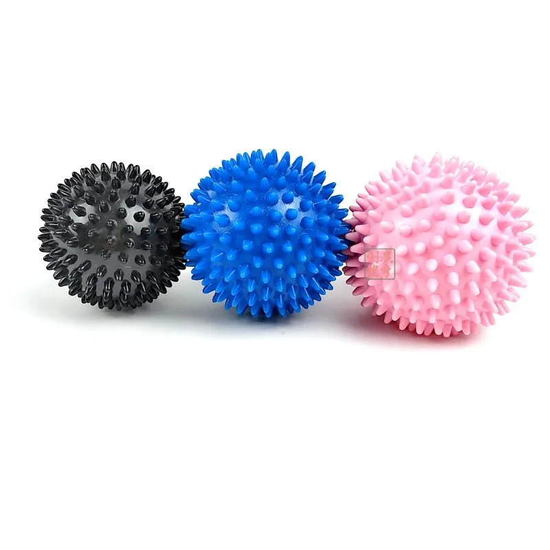 9CM Diameter Hollow Soft Spike Ball Hand Strength Recovery Exercise Massage Ball Yoga Fitness Spiky Massager Trigger Point