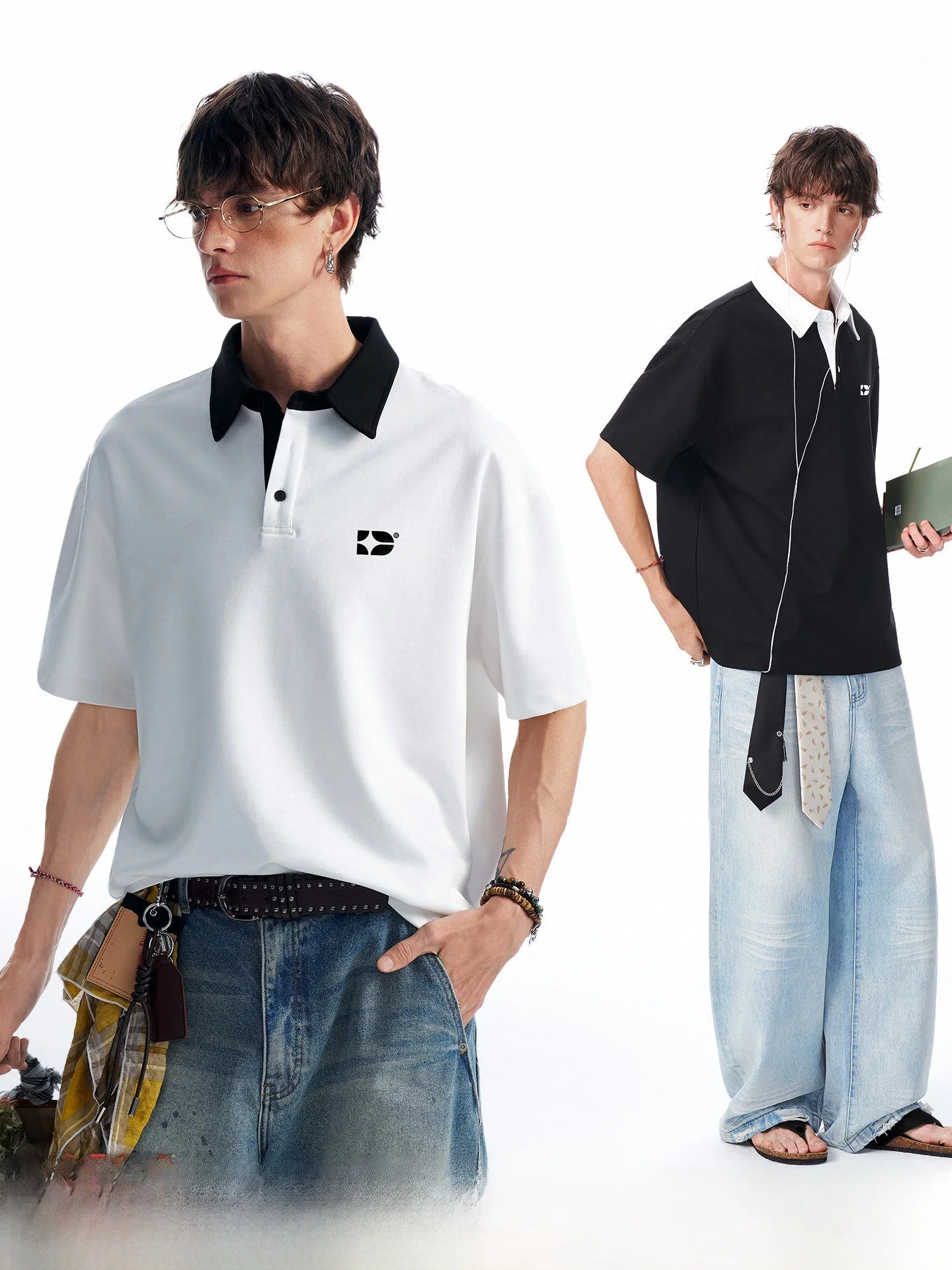 

Dream Made American Contrast Color Shirt Short Sleeve Men's Summer 2026 New Heavy Casual Men's T-Shirt Cotton Blend Yout...