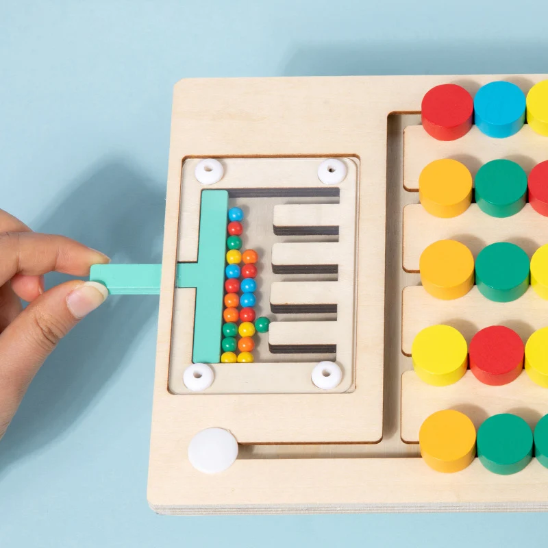 Puzzle en bois Montessori, jeu de logique, formation à la pensée, illumination, coordination œil-main, jouet précoce