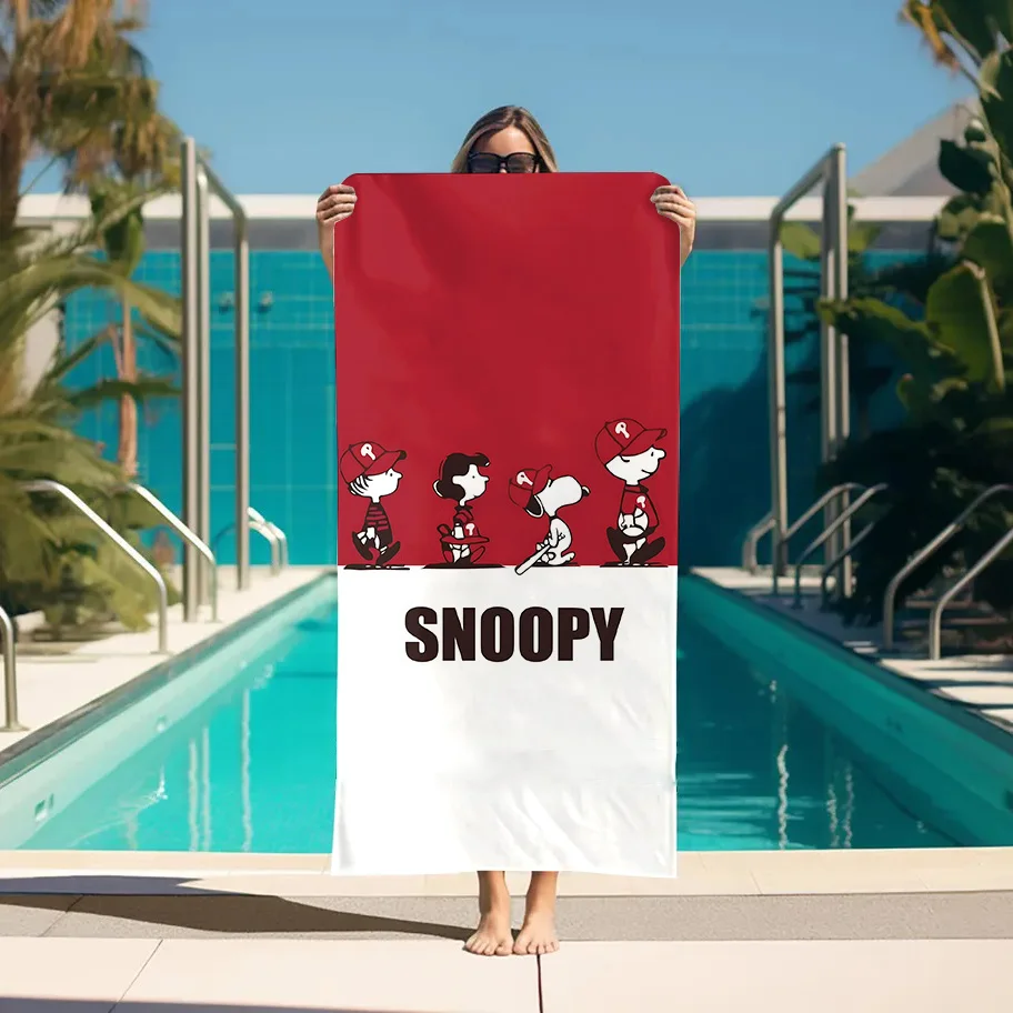 

Пляжные полотенца S-Snoopyes, полотенце для ванной комнаты, тренажерного зала, тюрбан для сушки волос, сауны, личной гигиены, спа, большие аксессуары для ванной, домашний быстрый набор