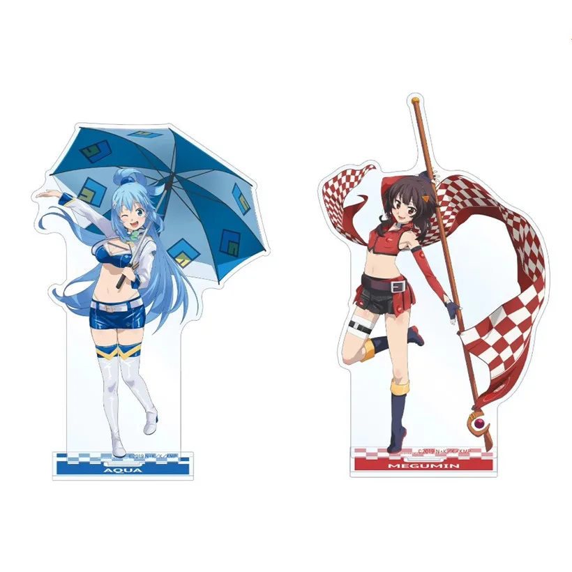 Game Aqua Megumin Acrylic Stand Doll Anime Figure Model Plate Cosplay Toy for Gift