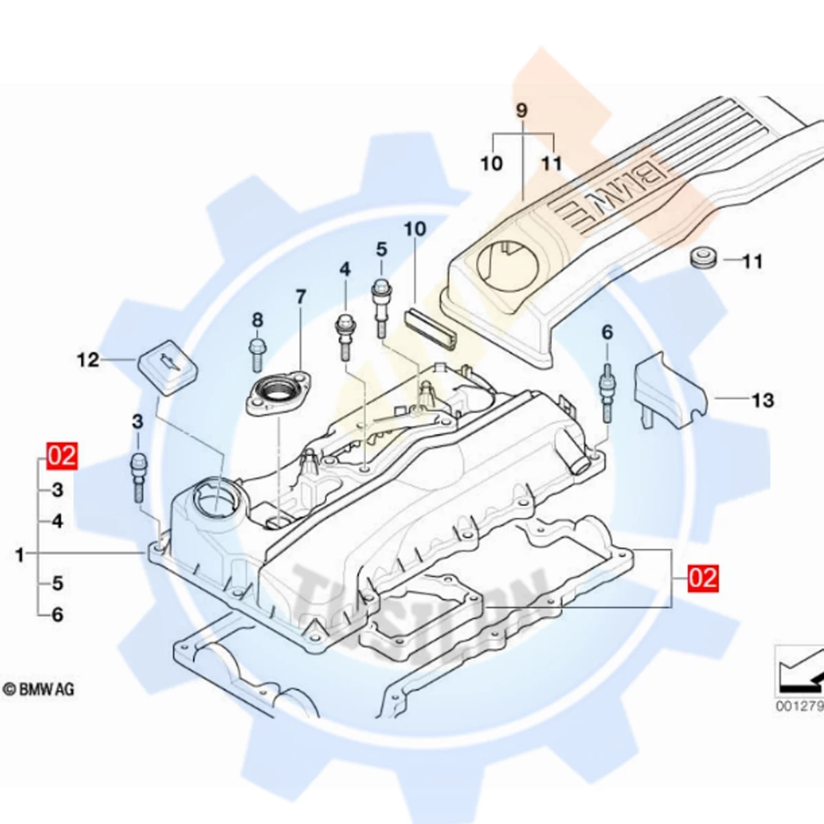 11128655413 11120035738 High Quality Valve Cover Gasket Kit For BMW E90 E83 E91 E92 E93 E81 E87 E82 E83 E84 N46 120i 118i 316i