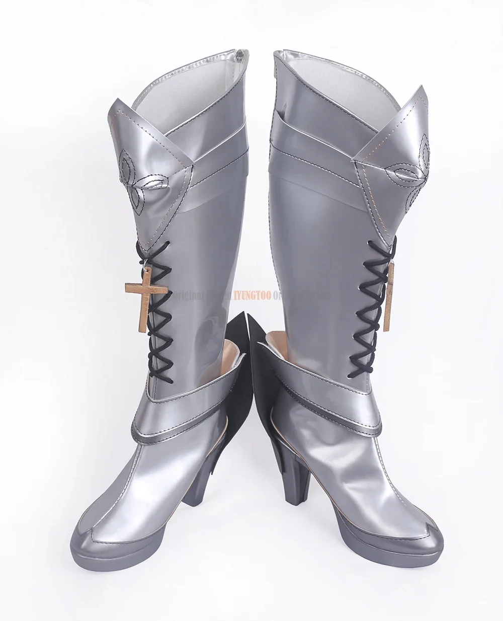 Azur Lane Cosplay HMS Sheffied Cosplay Boots Silver Shoes Halloween Christmas Makeup Custom Made