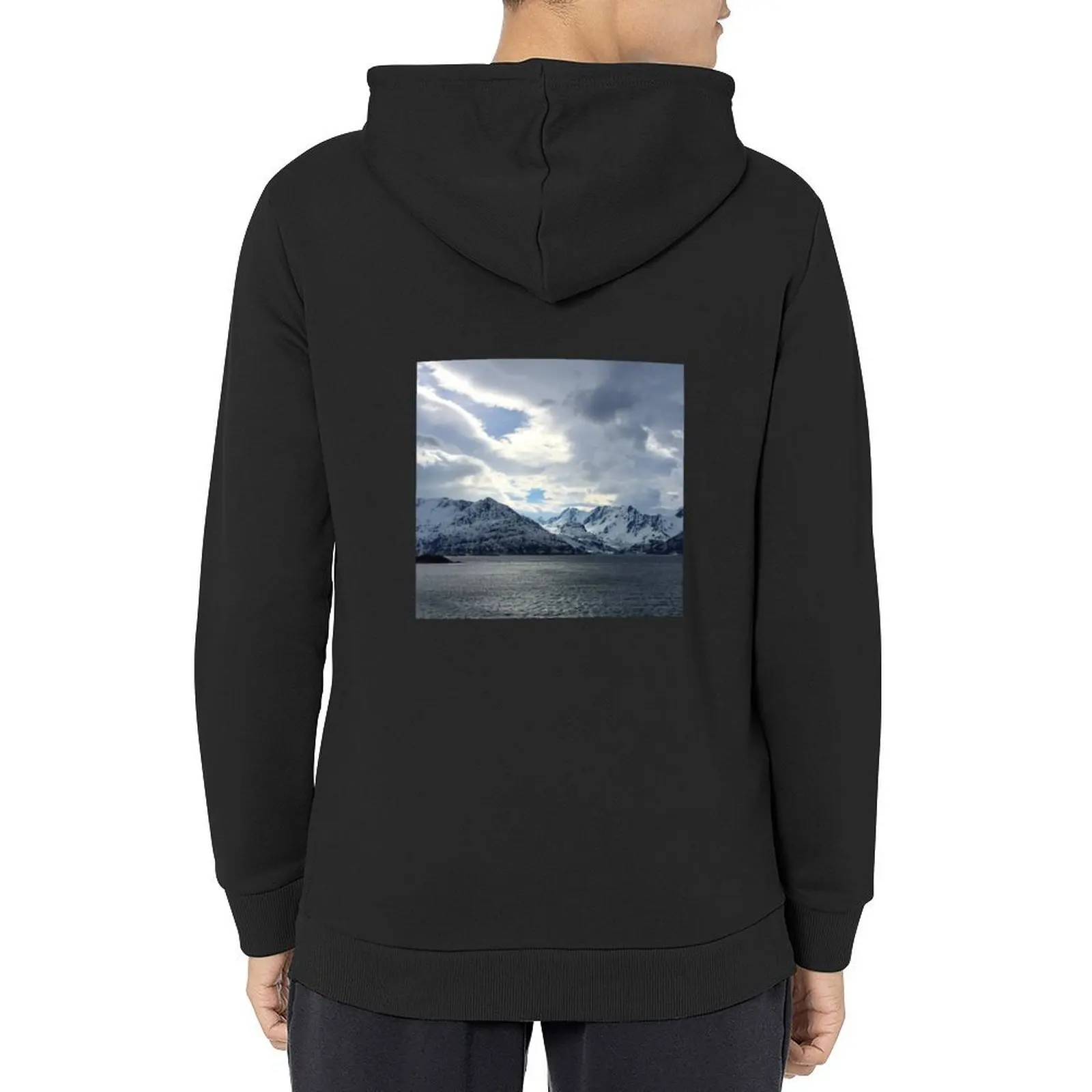 

Snowy Mountains Near ksfjord, Norway Hoodie winter clothes aesthetic clothing autumn new products autumn clothes tracksuits